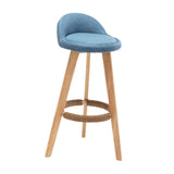 Maxbell Height Barstool Non Slip Modern Counter Stool for Bar Tables Pub Dining Room Blue Linen
