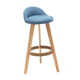 Maxbell Height Barstool Non Slip Modern Counter Stool for Bar Tables Pub Dining Room Blue Linen