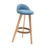 Maxbell Height Barstool Non Slip Modern Counter Stool for Bar Tables Pub Dining Room Blue Linen
