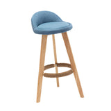 Maxbell Height Barstool Non Slip Modern Counter Stool for Bar Tables Pub Dining Room Blue Linen