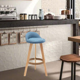 Maxbell Height Barstool Non Slip Modern Counter Stool for Bar Tables Pub Dining Room Blue Linen