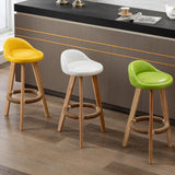 Maxbell Height Barstool Non Slip Modern Counter Stool for Bar Tables Pub Dining Room Brown PU leather