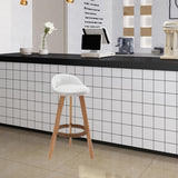 Maxbell Height Barstool Non Slip Modern Counter Stool for Bar Tables Pub Dining Room White PU leather