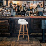 Maxbell Height Barstool Non Slip Modern Counter Stool for Bar Tables Pub Dining Room White PU leather