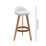 Maxbell Height Barstool Non Slip Modern Counter Stool for Bar Tables Pub Dining Room White PU leather
