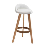 Maxbell Height Barstool Non Slip Modern Counter Stool for Bar Tables Pub Dining Room White PU leather
