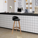 Maxbell Height Barstool Non Slip Modern Counter Stool for Bar Tables Pub Dining Room Black PU leather