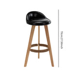 Maxbell Height Barstool Non Slip Modern Counter Stool for Bar Tables Pub Dining Room Black PU leather