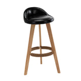 Maxbell Height Barstool Non Slip Modern Counter Stool for Bar Tables Pub Dining Room Black PU leather