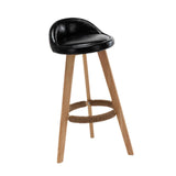 Maxbell Height Barstool Non Slip Modern Counter Stool for Bar Tables Pub Dining Room Black PU leather