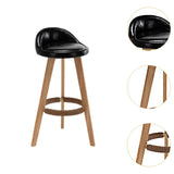 Maxbell Height Barstool Non Slip Modern Counter Stool for Bar Tables Pub Dining Room Black PU leather