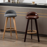 Maxbell Height Barstool Non Slip Modern Counter Stool for Bar Tables Pub Dining Room Black PU leather