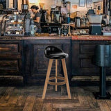 Maxbell Height Barstool Non Slip Modern Counter Stool for Bar Tables Pub Dining Room Black PU leather