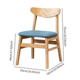 Maxbell Wooden Seat Chair Furniture with Slat Back for Lounge Restaurant Coffee Shop Blue