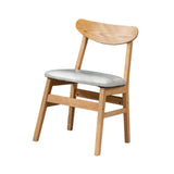 Maxbell Wooden Seat Chair Kitchen Chairs with Slat Back for Coffee Shop Indoor Hotel White