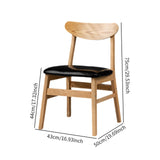 Maxbell Wooden Seat Chair Kitchen Chairs with Slat Back for Coffee Shop Indoor Hotel Black