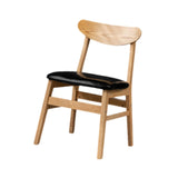 Maxbell Wooden Seat Chair Kitchen Chairs with Slat Back for Coffee Shop Indoor Hotel Black