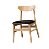 Maxbell Wooden Seat Chair Kitchen Chairs with Slat Back for Coffee Shop Indoor Hotel Black