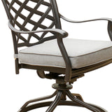 Maxbell Outdoor Patio Aluminum Swivel Rocker Dining Chair with Cushion, Set of 2,