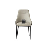 Maxbell Dining Chair Modern PU Leather Dining Room Chair with Sturdy Metal Legs,