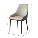 Maxbell Dining Chair Modern PU Leather Dining Room Chair with Sturdy Metal Legs,