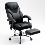 Maxbell Massage Reclining Office Chair with Footrest, High Back Computer Chair Home