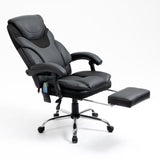 Maxbell Massage Reclining Office Chair with Footrest, High Back Computer Chair Home