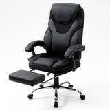 Maxbell Massage Reclining Office Chair with Footrest, High Back Computer Chair Home