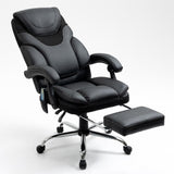 Maxbell Massage Reclining Office Chair with Footrest, High Back Computer Chair Home