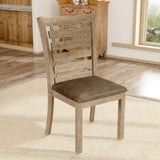 Maxbell Set of 2 Dining Chairs Modern Farmhouse Rustic Look Distressed Design