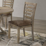 Maxbell Set of 2 Dining Chairs Modern Farmhouse Rustic Look Distressed Design