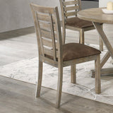 Maxbell Set of 2 Dining Chairs Modern Farmhouse Rustic Look Distressed Design