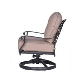 Maxbell Club Swivel Chairs With Cushion, Quality Outdoor Patio Furniture