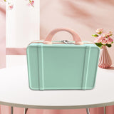 Maxbell Makeup Travel Case Carrying Suitcase with Soft Handle Cosmetic Organizer Bag Blue Pink