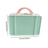 Maxbell Makeup Travel Case Carrying Suitcase with Soft Handle Cosmetic Organizer Bag Blue Pink