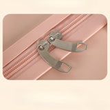 Maxbell Makeup Travel Case Carrying Suitcase with Soft Handle Cosmetic Organizer Bag Blue Pink
