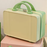 Maxbell Makeup Travel Case Carrying Suitcase with Soft Handle Cosmetic Organizer Bag Blue Pink