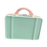 Maxbell Makeup Travel Case Carrying Suitcase with Soft Handle Cosmetic Organizer Bag Blue Pink