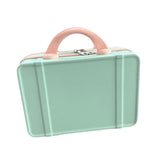 Maxbell Makeup Travel Case Carrying Suitcase with Soft Handle Cosmetic Organizer Bag Blue Pink