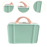 Maxbell Makeup Travel Case Carrying Suitcase with Soft Handle Cosmetic Organizer Bag Blue Pink