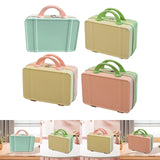 Maxbell Makeup Travel Case Carrying Suitcase with Soft Handle Cosmetic Organizer Bag Blue Pink