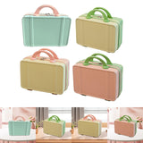 Maxbell Makeup Travel Case Carrying Suitcase with Soft Handle Cosmetic Organizer Bag Blue Pink