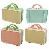 Maxbell Makeup Travel Case Carrying Suitcase with Soft Handle Cosmetic Organizer Bag Blue Pink