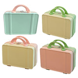 Maxbell Makeup Travel Case Carrying Suitcase with Soft Handle Cosmetic Organizer Bag Blue Pink