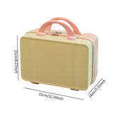 Maxbell Makeup Travel Case Carrying Suitcase with Soft Handle Cosmetic Organizer Bag Yellow Pink