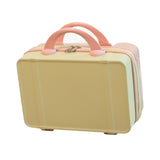 Maxbell Makeup Travel Case Carrying Suitcase with Soft Handle Cosmetic Organizer Bag Yellow Pink
