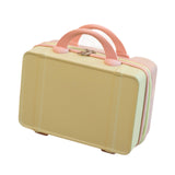 Maxbell Makeup Travel Case Carrying Suitcase with Soft Handle Cosmetic Organizer Bag Yellow Pink