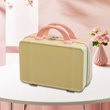 Maxbell Makeup Travel Case Carrying Suitcase with Soft Handle Cosmetic Organizer Bag Yellow Pink