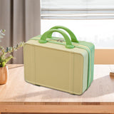 Maxbell Makeup Travel Case Carrying Suitcase with Soft Handle Cosmetic Organizer Bag Yellow Green
