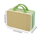 Maxbell Makeup Travel Case Carrying Suitcase with Soft Handle Cosmetic Organizer Bag Yellow Green